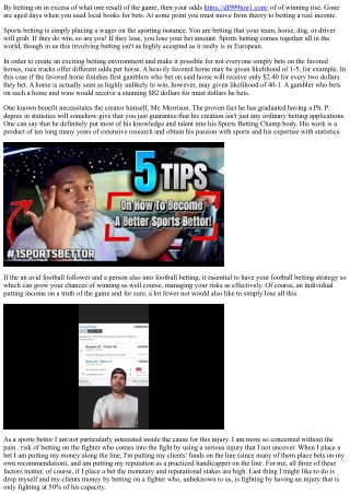 5 Golden Rules Of Betting On Football (Soccer)