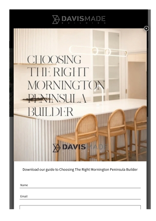 Luxury Home Builders Mornington Peninsula