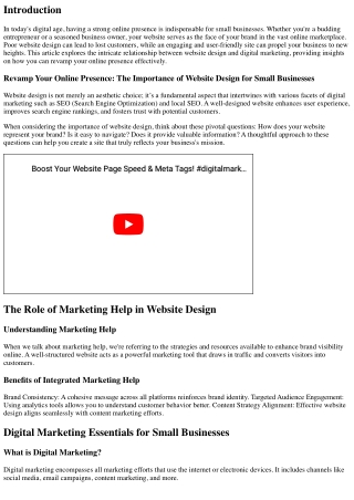 Revamp Your Online Presence: The Importance of Website Design for Small Business