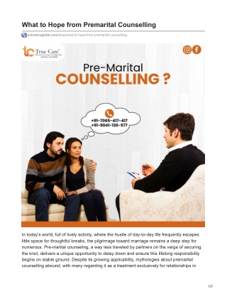 Premarital Counselling