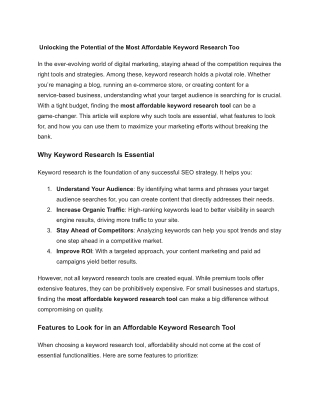 most affordable keyword research tool