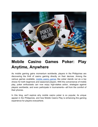 Mobile Casino Games Poker_ Play Anytime, Anywhere _ blog post 2