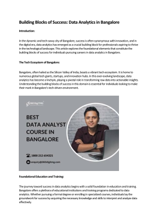 Building Blocks of Success