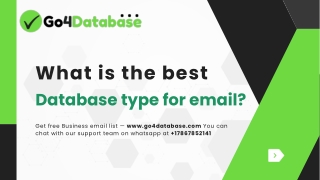 What is the best database type for email