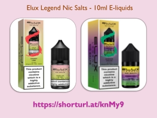 Elux Legend Nic Salts - 10ml E-liquids - (BOX OF 10)