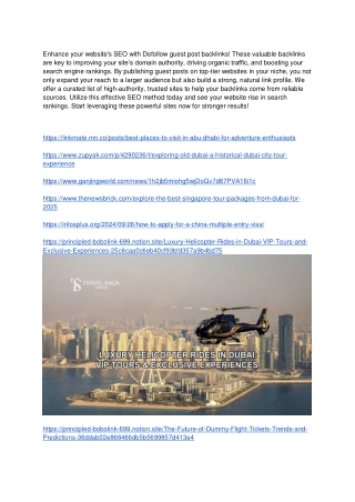 Do Follow Blog Submission Websites