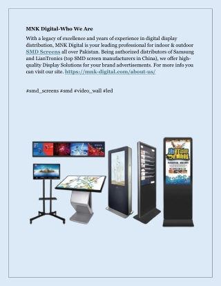 Indoor & Outdoor SMD Screens-MNK Digital