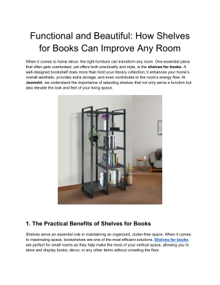 Functional and Beautiful_ How Shelves for Books Can Improve Any Room