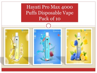 Hayati Pro Max 4000 Puffs Disposable Vape Pack of 10