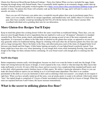 An Overview To Gluten-free Flours