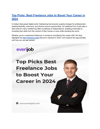Top Picks_ Best Freelance Jobs to Boost Your Career in 2024