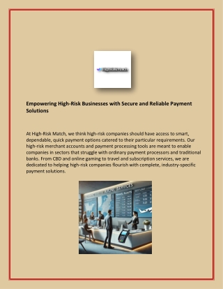 Empowering High-Risk Businesses with Secure and Reliable Payment Solutions