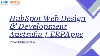 HubSpot Web Design & Development Australia  ERPApps