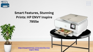 Smart Features, Stunning Prints HP ENVY Inspire 7955e
