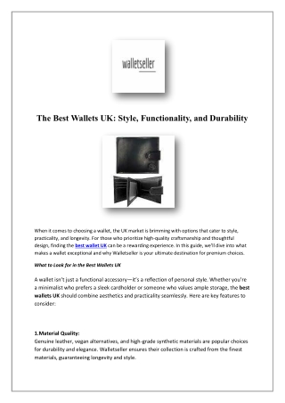 Mens Wallets Sale UK | Walletseller