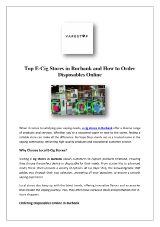 VAPORIZER In Burbank | Vape Stop