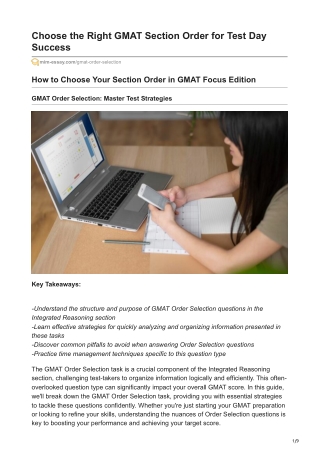 Choose the Right GMAT Section Order for Test Day Success