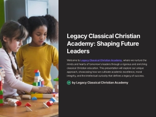 Legacy Christian Academy Tuition and Value