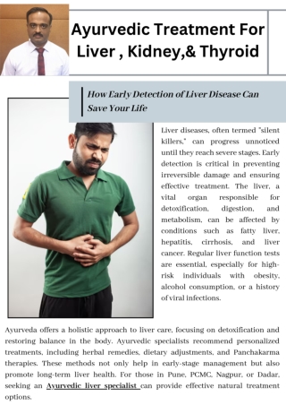 How Early Detection of Liver Disease Can Save Your Life .