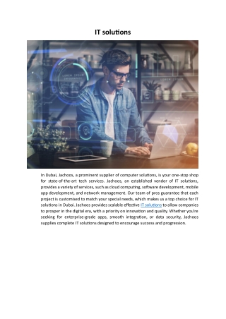 IT solutions