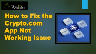 How to Fix the Crypto.com App Not Working Issue
