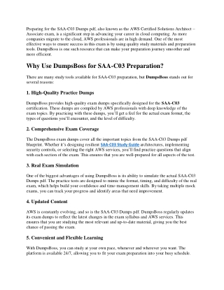 SAA-C03 Dumps PDF: Your Best Resource for Passing AWS Certification
