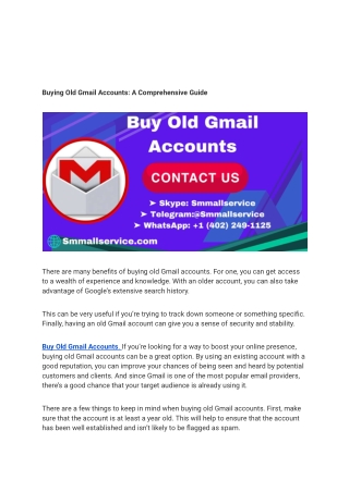 Buying Old Gmail Accounts_ A Comprehensive Guide