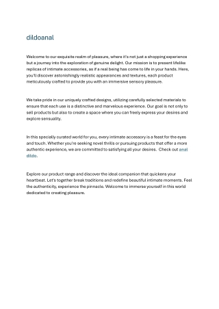 dildoanal