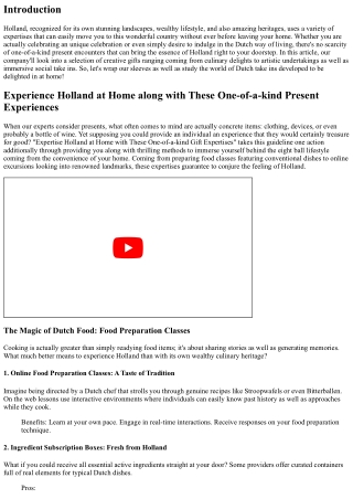 Knowledge Holland at Home with These One-of-a-kind Present Expertises