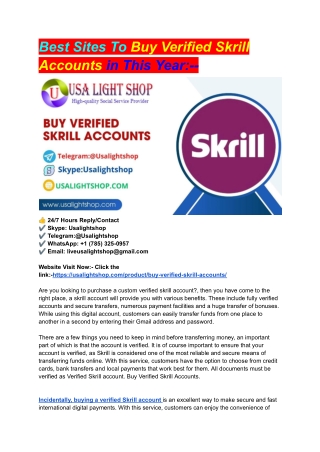 Best Sites To Buy Verified Skrill Accounts in This Year_--