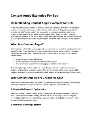 content angle examples for seo