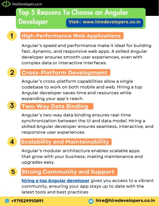 Top 5 Reasons to Choose an Angular Developer