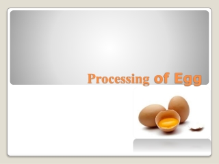 Processing of Egg