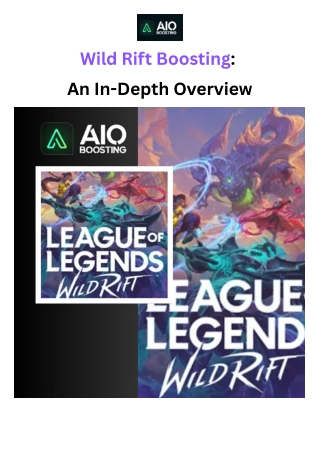 Wild Rift Boosting - AIO Boosting