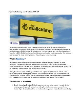 What is Mailchimp and How Does It Work