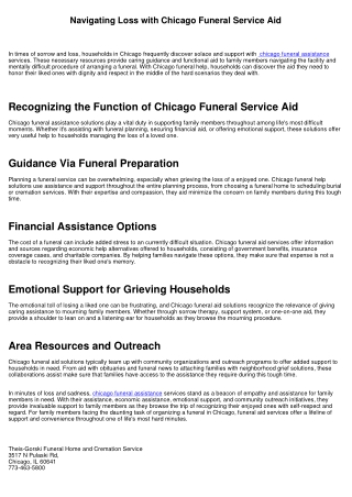Navigating Loss with Chicago Funeral Help