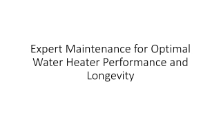 Expert Maintenance for Optimal Water Heater Performance and Longevity
