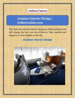 Airplane Interior Design | Jetlinercabins.com