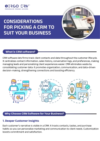 CONSIDERATIONS FOR PICKING A CRM TO SUIT YOUR BUSINESS