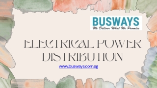 Electrical Power Distribution - busways.com.sg