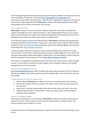 Azure Key Management Services, which use Microsoft Azure