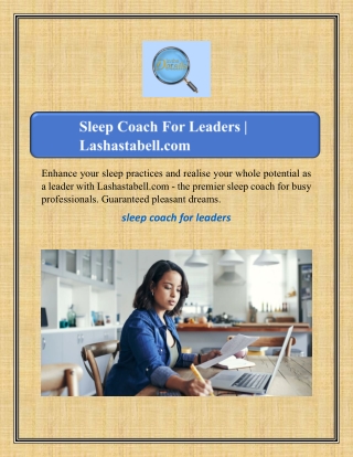 Sleep Coach For Leaders | Lashastabell.com
