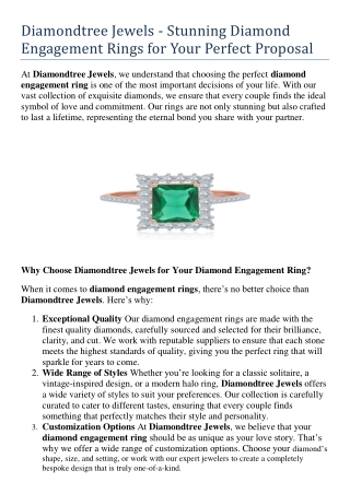 Diamond Engagement Rings