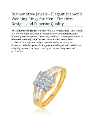 Diamond Wedding Rings for men