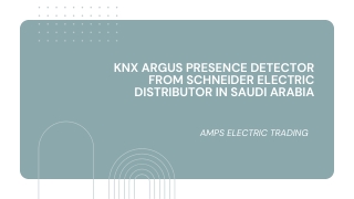 KNX ARGUS Presence Detector Schneider Electric Distributor in Saudi Arabia