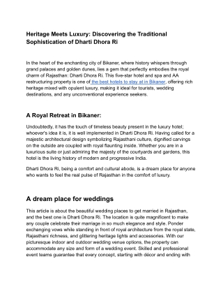 Heritage Meets Luxury_ Discovering the Traditional Sophistication of Dharti Dhora Ri