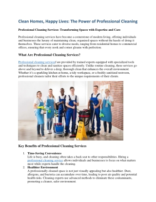 Cleaning Services