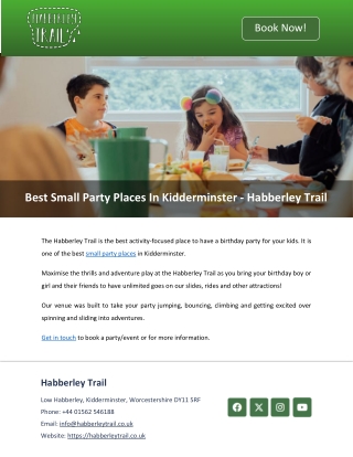 Best Small Party Places In Kidderminster - Habberley Trail