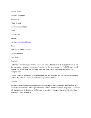 Brunswick Footbik NJ