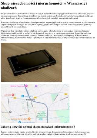 Skup nieruchomości w Warszawie i okolicach